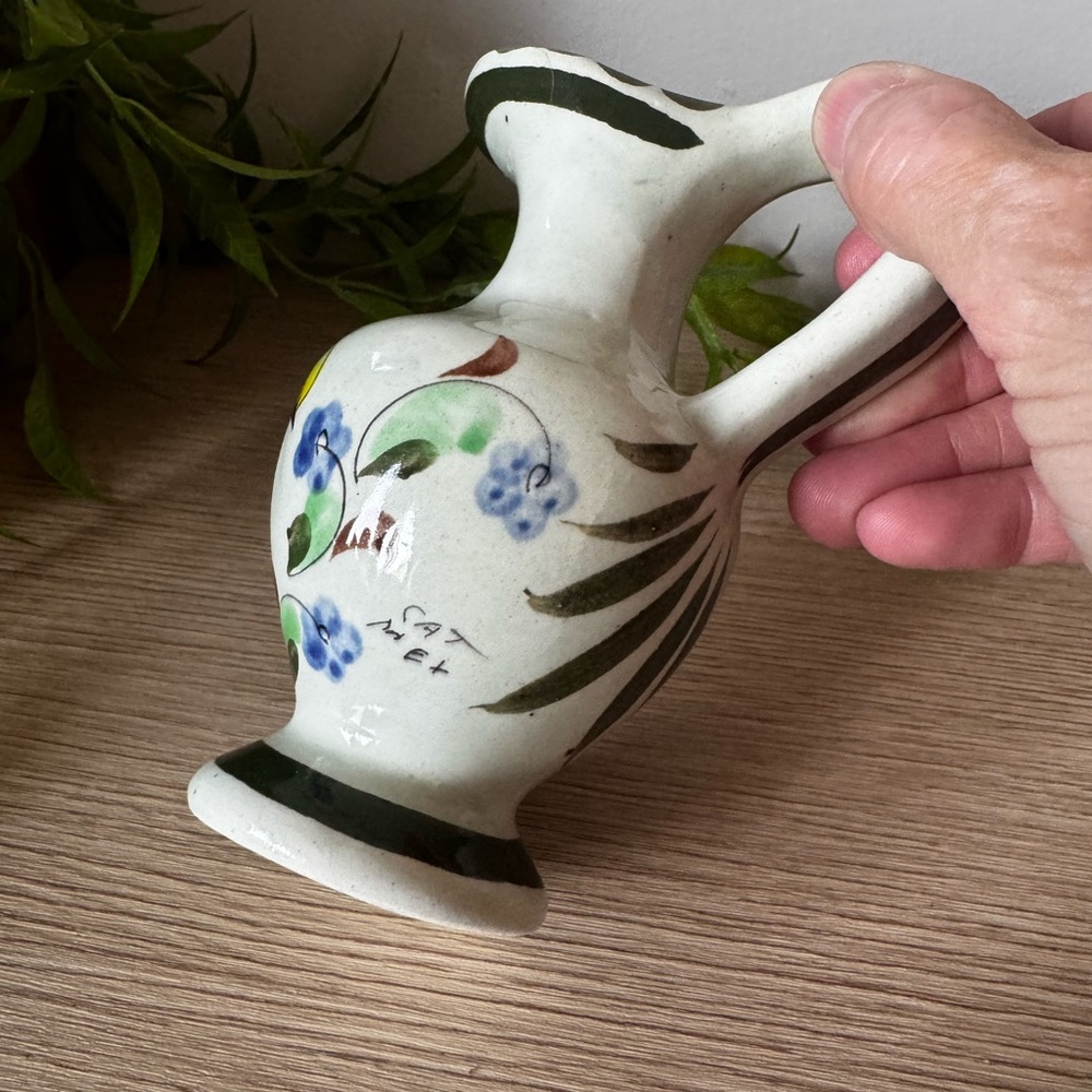 Tonala Mexican Folk Art Mini Pitcher - Picture 3 of 8